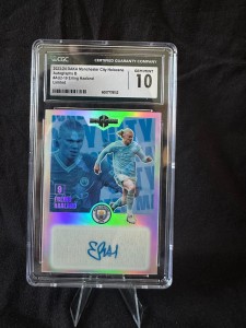 2023-24 DAKA Manchester City Holocene ERLING HAALAND B Limited Auto /66 CGC 10 for sale on Ebay