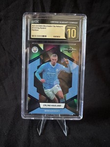 2023-24 DAKA Manchester City Holocene ERLING HAALAND Rainbow /1 1of1 Pristine 10 for sale on Ebay