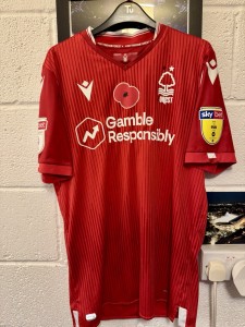 Nottingham Forest Shirt 2019/2020 Home Shirt Match Issue Poppy Shirt Size L for sale on Ebay