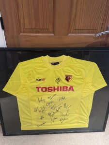 Signed And Framed 2002-03 Watford FC Shirt for sale on Ebay