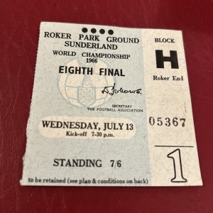 Ticket 1966 World Cup @ roker park 13th July Italy v chile VGC grade 4 ticket  for sale on Ebay