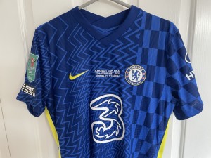 Nike Chelsea Player Issue Home Shirt Carabao Cup Final 2022 Loftus Cheek Signed for sale on Ebay