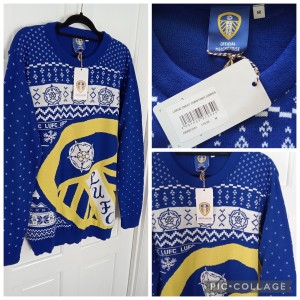 LEEDS UNITED CHRISTMAS JUMPER SIZE M (Bnwt) for sale on Ebay