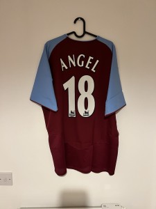 BNWT Aston Villa 2003/2004 Home Football Shirt, ANGEL 18, Medium for sale on Ebay