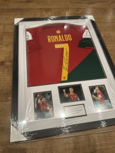 DELUXE FRAMED Cristiano Ronaldo Hand Signed Portugal Shirt Beckett Witnessed COA for sale on Ebay