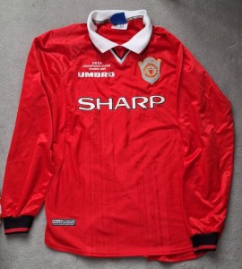 Manchester United 1999 Champions League Shirt Long Sleeve Size Large for sale on Ebay