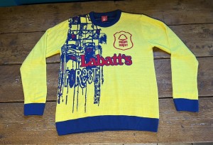 Rare Nottingham Forest Labatts 1995-97 Away Shirt Christmas Jumper Size Large  for sale on Ebay