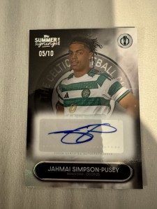 Topps Summer Signings 25/26 Rising Stars JAHMAI SIMPSON-PUSEY Auto 5/10 Celtic for sale on Ebay
