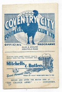 1937/38 London Combination (Reserves) - COVENTRY CITY v. CRYSTAL PALACE for sale on Ebay