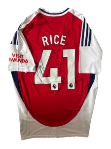 DECLAN RICE Hand Signed 24/25 Arsenal HOME Large Football Shirt RARE Proof/COA for sale on Ebay