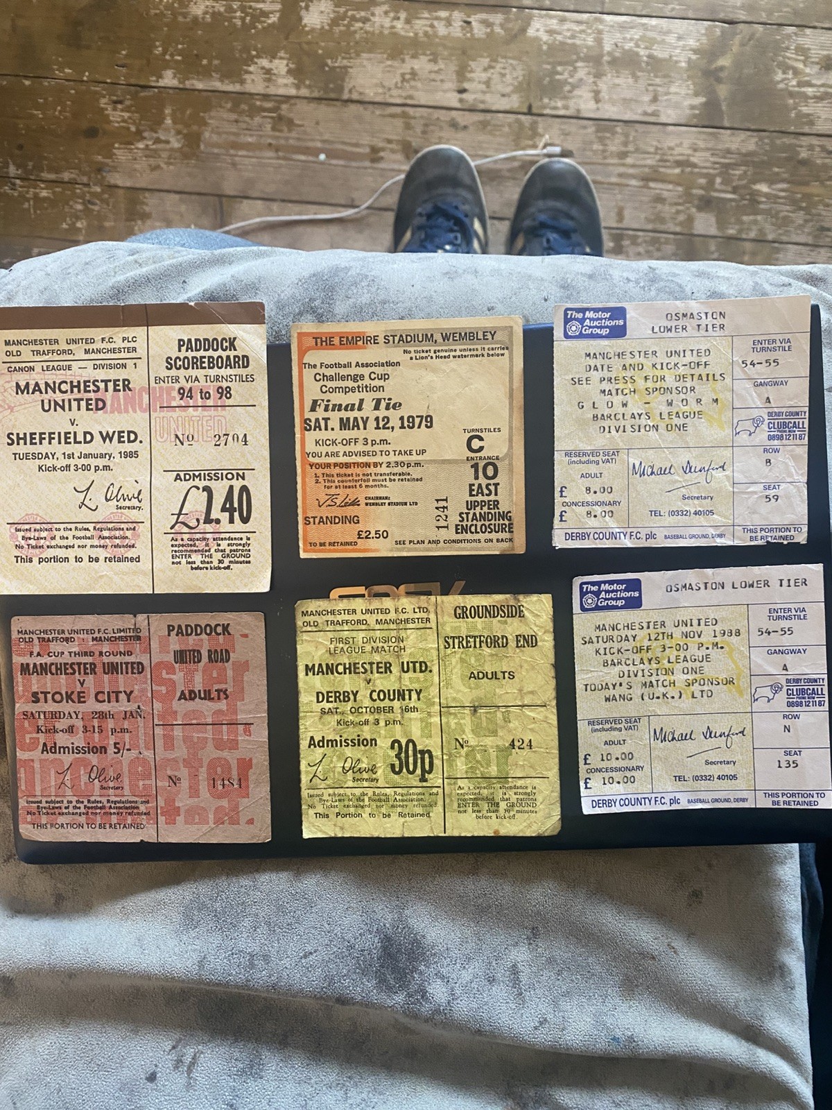 6 x Manchester United tickets 1967 - 1988 for sale on Ebay