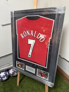 Signed Retro Cristiano Ronaldo Manchester United shirt with COA for sale on Ebay