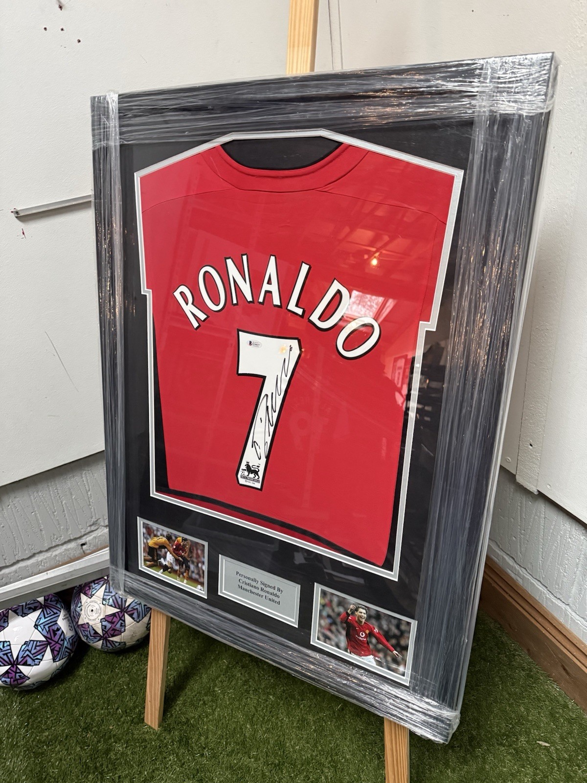 Signed Retro Cristiano Ronaldo Manchester United shirt with COA for sale on Ebay