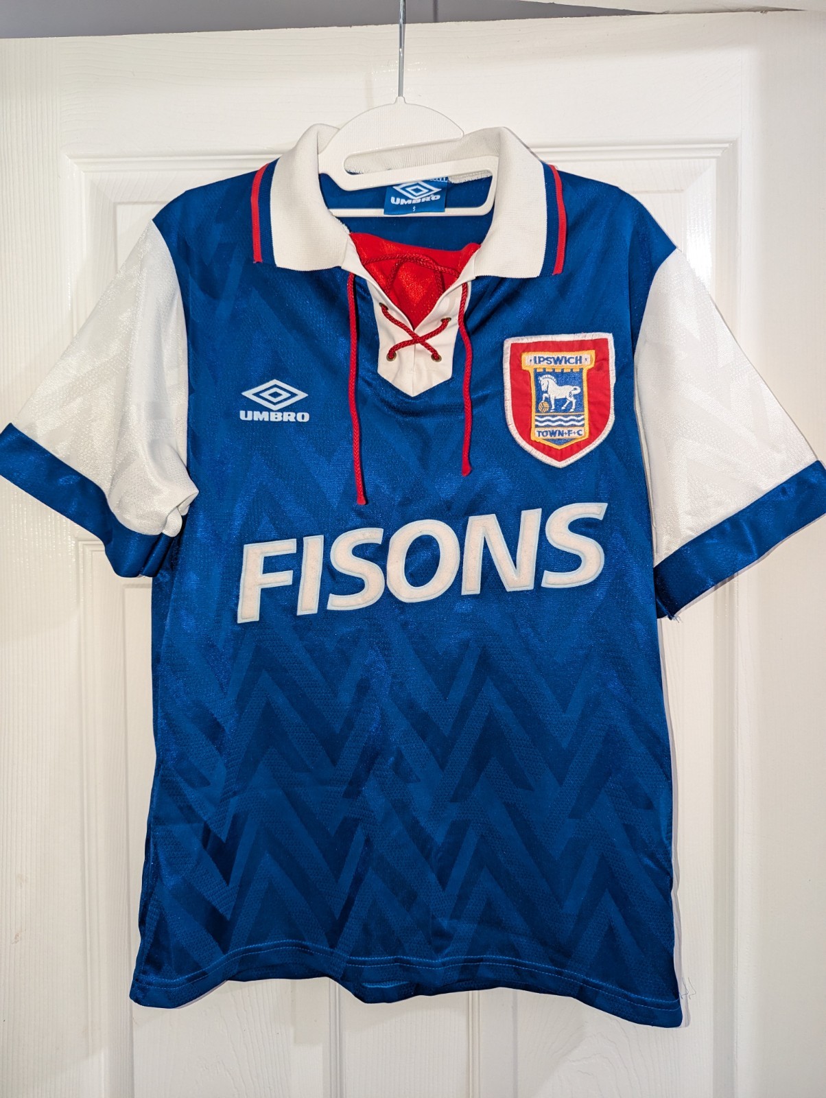 Ipswich Town FC Umbro 1992-1994 Original Home Shirt Adult Size S Small for sale on Ebay