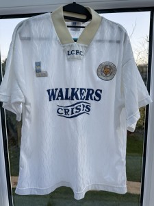 Original 1992 Leicester City White Away Shirt Chest Size 42-44 for sale on Ebay