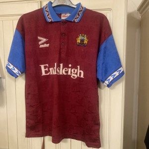 Burnley FC 1993-95 Vintage Home Shirt Men, Mitre Endsleigh Football Top size L for sale on Ebay