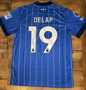 Signed Liam Delap Ipswich Town FC 24/25 Home Shirt Proof Chelsea England for sale on Ebay