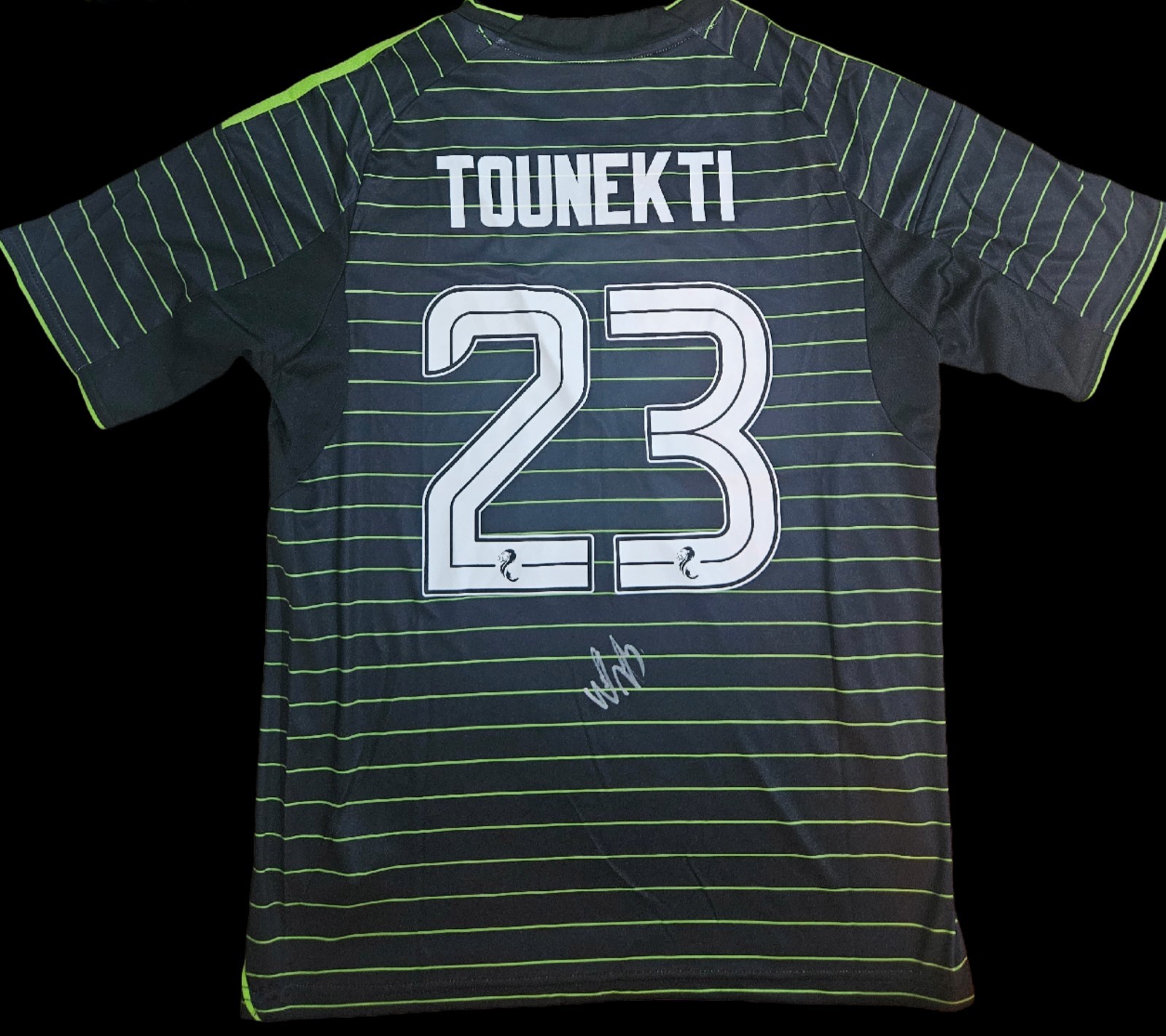Sebastian Tounekti Hand Signed Celtic 2025/26 Away Shirt Celtic PROOF & COA for sale on Ebay