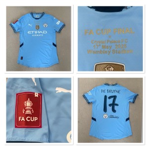 Manchester city puma player issue Match Issue Football Shirt KDB17  FA CUP FINAL for sale on Ebay