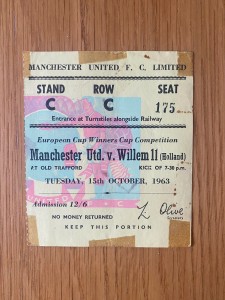 TICKET. Manchester United v Willem II ECWC 1963 for sale on Ebay
