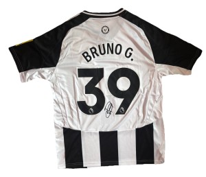 BRUNO GUIMARAES Signed 2024/25 FC Newcastle Home Football Shirt Proof *COA for sale on Ebay