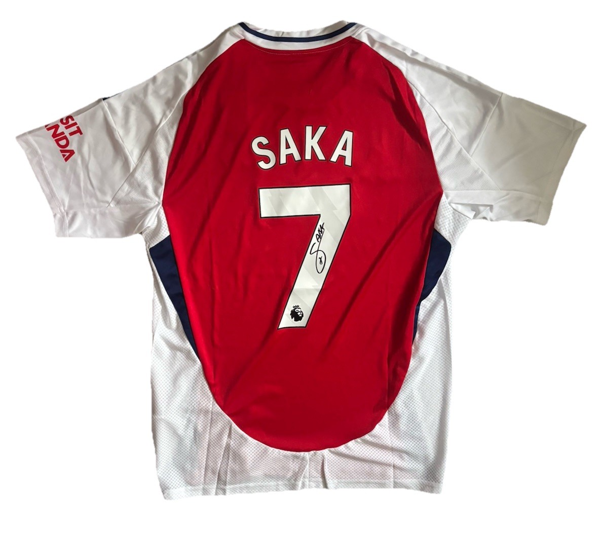 BUKAYO SAKA Hand signed Arsenal 24/25 Home Shirt Premier League RARE Proof/COA for sale on Ebay