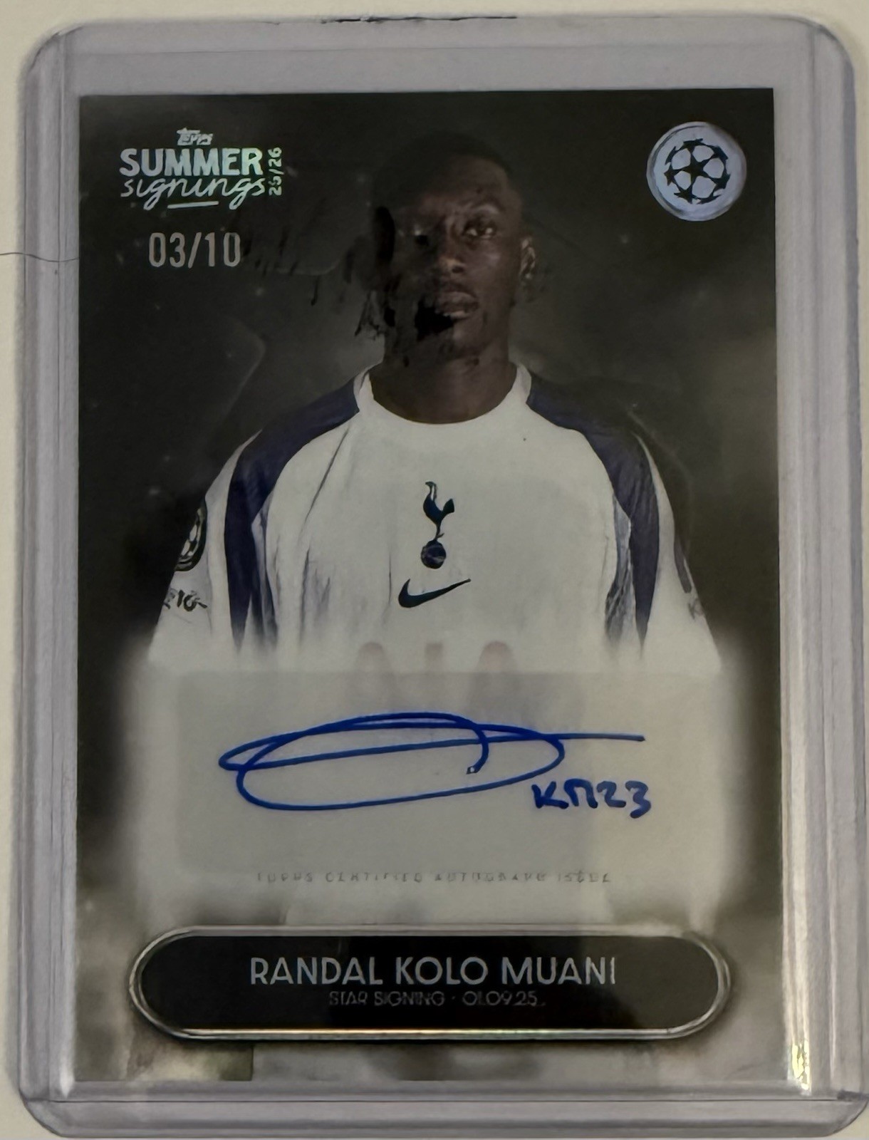 Randal Kolo Muani Topps Summer Signings Tottenham Autograph 03/10 for sale on Ebay