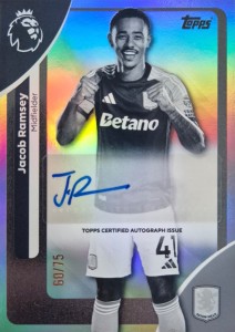 Topps Premier League 2025/26 - Aston Villa - Black & White - Jacob Ramsey Auto /75 for sale on Ebay