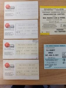 6 OFF MANCHESTER UNITED TICKETS 1970'S-WEMBLEY-CENTENARY for sale on Ebay