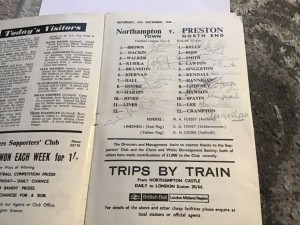 Northampton Town v Preston Football  Programme 17/12/1966 ( Signed both teams ). for sale on Ebay