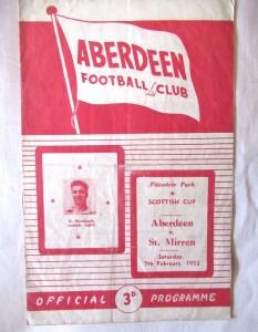 SCOTTISH CUP FOOTBALL PROGRAMME ABERDEEN V ST.MIRREN 1952-53 for sale on Ebay