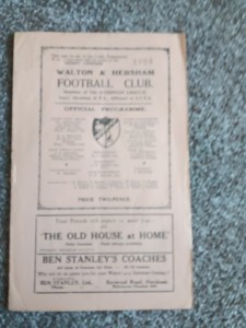 Walton & Hersham FC v Wimbledon FC for sale on Ebay