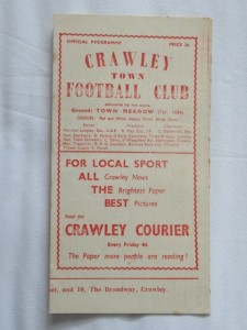 Football Programme Crawley Town v Arsenal  MLCC3 1959/60 for sale on Ebay