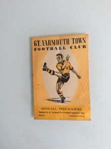 GREAT YARMOUTH V ARSENAL A TEAM 23.10.1954 EASTERN COUNTIES LEAGUE for sale on Ebay