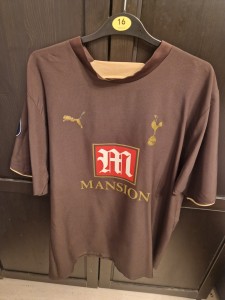 Rare Spurs UEFA Cup Away 2006/07 Brown Shirt w/ Patch Size L Tottenham Hotspur for sale on Ebay