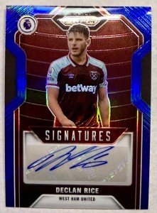 2021-22 Panini Prizm EPL Signatures Prizms Blue #63 Declan Rice West Ham United for sale on Ebay