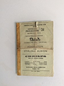 ASHINGTON V STIRLING ALBION 26.04.1957 CHALLENGE MATCH for sale on Ebay