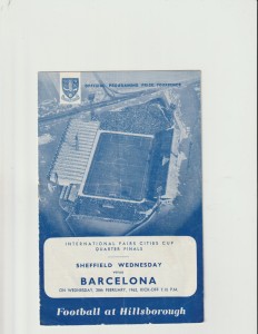 1961/62 Fairs Cup.Sheffield Wed. v Barcelona. for sale on Ebay