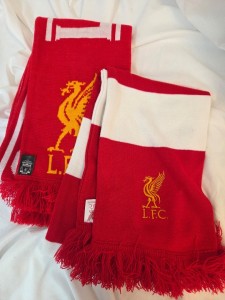 Liverpool FC Supporter Scarves x2 - Official Club Design, Red & White - CG C55 for sale on Ebay
