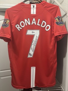 Cristiano Ronaldo Signed Beckett 2008 Manchester United Red Auto Jersey BAS COA for sale on Ebay