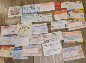 COLLECTION OF 100 TICKET STUBS-MANCHESTER UNITED-1990S- HOME/ AWAY/CCTV/ WEMBLEY for sale on Ebay