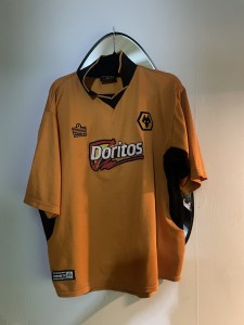 Wolverhampton Wanderers 2002 Doritos Home Shirt Men’s Large  Wolves Admiral for sale on Ebay