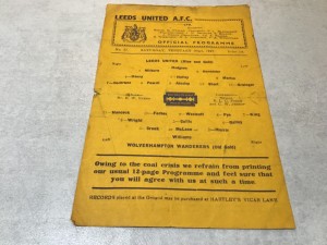 Leeds United v Wolves 1946/47 Division 1 - Single Sheet - 22nd February 1947 for sale on Ebay