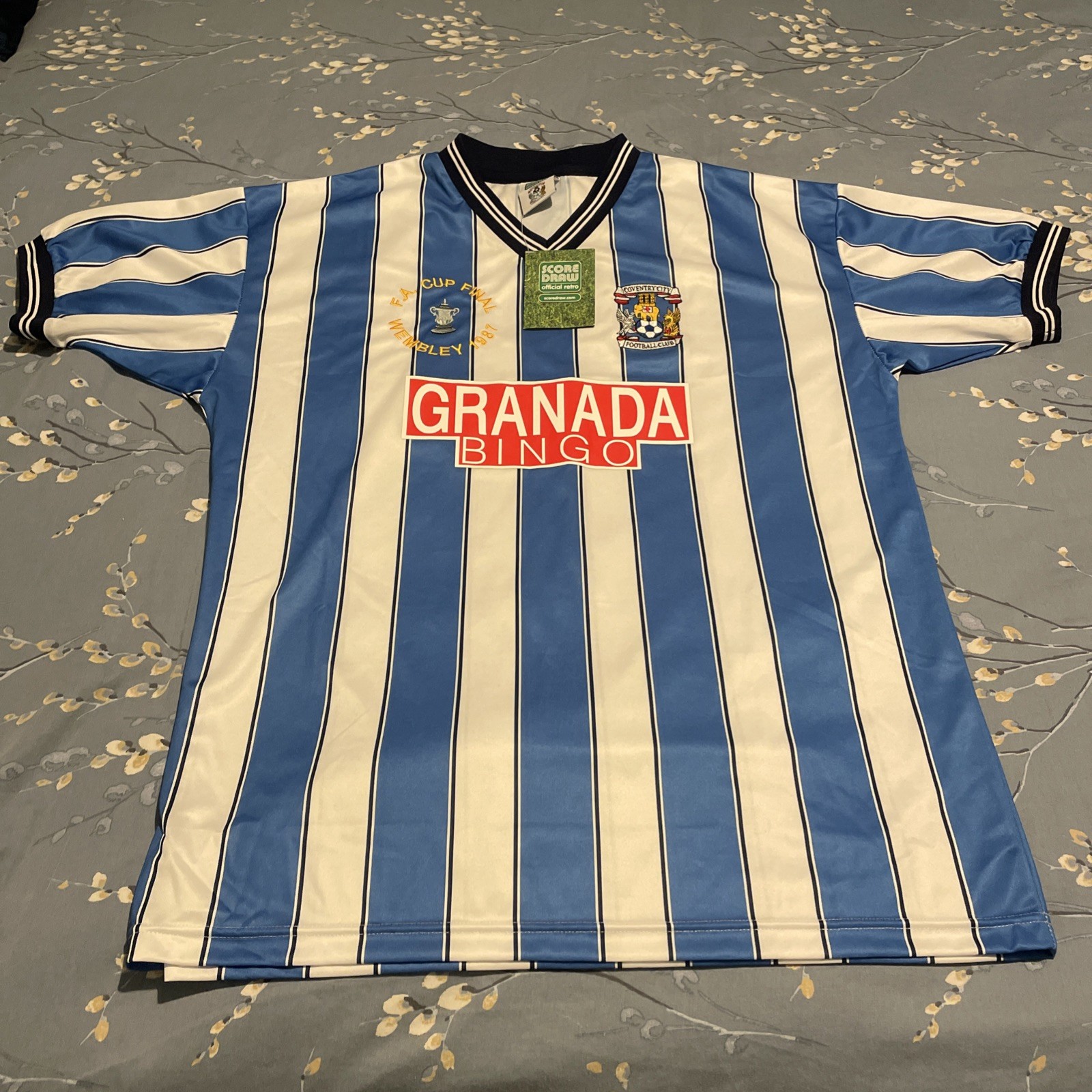 Coventry City 1987 FA Cup Final Retro Football Shirt XL for sale on Ebay