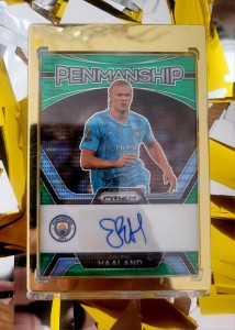 Erling Haaland Auto - Penmanship PRIZM Refractor Manchester City 2023-24 Panini for sale on Ebay
