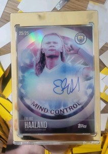Erling Haaland auto 25/25 - Manchester City MIND CONTROL topps 2024/25 for sale on Ebay