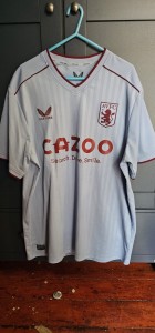Aston Villa Castore 2022-23 Away Football Shirt Mens XL Blue for sale on Ebay