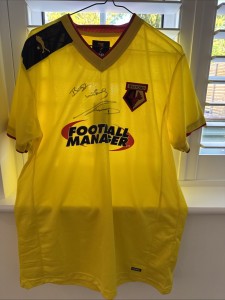 Troy Deeney Autographed Watford Shirt Signed And Ball for sale on Ebay