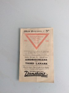 AIRDRIEONIANS V THIRD LANARK 16.04.1955 SCOTTISH LEAGUE for sale on Ebay