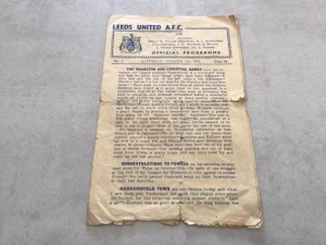 Leeds United v Huddersfield Town 4 Pager 1946/47 Division 1 - 5th October 1946 for sale on Ebay